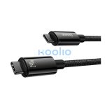 Baseus Tungsten Gold USB-C / USB-C töltő- és adatkábel, 240W, 1m, fekete