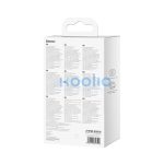 Baseus GaN5 Pro hálózati töltő 2xUSB-C + USB-A, USB-C-USB-C kábellel, 65W, fehér