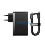 Baseus GaN5 Pro hálózati töltő 2xUSB-C + USB-A, 140W, fekete