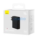 Baseus GaN5 Pro hálózati töltő 2xUSB-C + USB-A, 140W, fekete