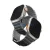 Uniq Revix Premium mágneses szilikon szíj Apple Watch 42/44/45/49mm, fekete/szürke