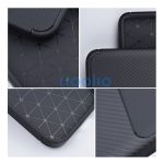 Forcell Carbon Premium hátlap tok Apple iPhone 15 Plus karbon mintás szilikon tok, fekete