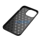 Forcell Carbon Premium hátlap tok Apple iPhone 15 Pro Max karbon mintás szilikon tok, fekete