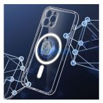 Magsafe szilikon tok Apple iPhone 15 Plus, átlátszó