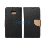 Fancy Apple iPhone 15 flip tok, fekete/ arany