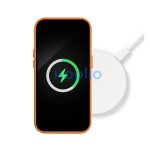 Magsafe műbőr tok Apple iPhone 15 Plus , narancs