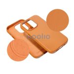 Magsafe műbőr tok Apple iPhone 15 Plus , narancs