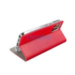 Magnet Apple iPhone 15 mágneses flip tok, piros