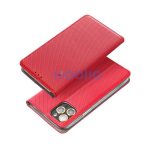 Magnet Apple iPhone 15 mágneses flip tok, piros