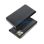 Magnet Apple iPhone 15 Plus mágneses flip tok, fekete
