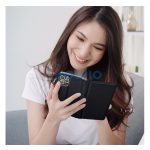 Magnet Apple iPhone 15 Plus mágneses flip tok, fekete