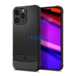 Spigen Rugged Armor MagFit Apple iPhone 15 Pro Max tok, MagSafe, Matte Black, fekete