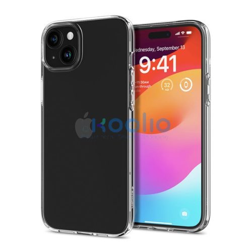 Spigen Liquid Crystal Apple iPhone 15 Plus tok, Crystal Clear, átlátszó