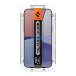 Spigen Glas.tR EZ Fit Apple iPhone 15 / iPhone 16 Tempered kijelzővédő fólia felhelyező kerettel (2db)