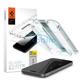   Spigen Glas.tR EZ Fit HD Apple iPhone 15 Plus / iPhone 16 Plus Tempered kijelzővédő fólia felhelyező kerettel,