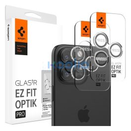   Spigen Glas.tR EZ Fit Optik Pro Apple iPhone 14 Pro / 14 Pro Max / 15 Pro / 15 Pro Max / 16 Pro / 16 Pro Max / 17 Pro / 17 Pro Max, Tempered kameralencse-védő fólia (2db)