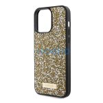 Guess Rhinestone Metal Logo Apple iPhone 15 Pro Max hátlap tok, sárga