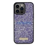 Guess Rhinestone Metal Logo Apple iPhone 15 Pro Max hátlap tok, lila