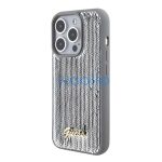 Guess Sequin Script Metal Apple iPhone 15 Pro Max hátlap tok, ezüst