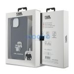 Karl Lagerfeld Crossbody Saffiano Metal Pin Karl Apple iPhone 15 Plus hátlap tok, fekete