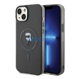   Karl Lagerfeld IML Ikonik MagSafe Apple iPhone 15 Plus hátlap tok, fekete