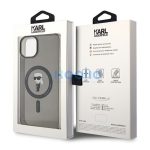 Karl Lagerfeld IML Ikonik MagSafe Apple iPhone 15 Plus hátlap tok, fekete