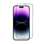 Apple iPhone 15 Plus / iPhone 16 Plus 5D Full Glue hajlított tempered glass kijelzővédő üvegfólia felhelyezőkerettel, fekete