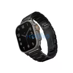 Uniq Osta Apple Watch 42/44/45/49mm fém szíj, fekete