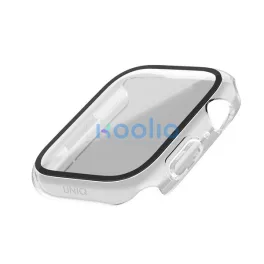   Uniq Nautic Apple Watch 45mm műanyag tok üvegfóliával, átlátszó
