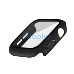 Uniq Nautic Apple Watch 45mm műanyag tok üvegfóliával, fekete