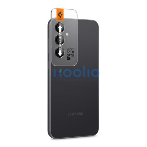 Spigen Glas.tR SLIM EZ Fit Optik Pro Samsung Galaxy S23 FE Tempered kameralencse-védő fólia felhelyező kerettel, fekete (2db)