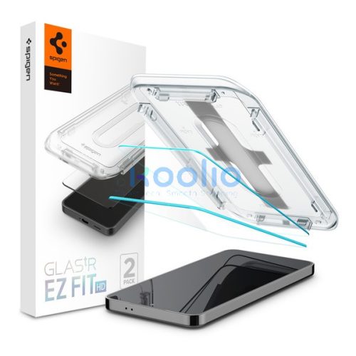 Spigen Glas.tR EZ Fit HD Samsung Galaxy S25 / Galaxy S24 tempered kijelzővédő fólia felhelyező kerettel (2db)