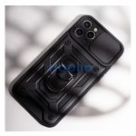 Defender Slide iPhone 15 Plus ütésálló tok, fekete