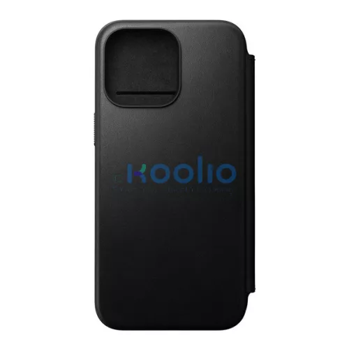 Nomad Modern Leather Folio iPhone 15 Pro Max flip tok, fekete