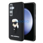 Karl Lagerfeld 3D Rubber Ikonik Samsung Galaxy S24 tok, fekete
