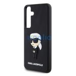 Karl Lagerfeld 3D Rubber Ikonik Samsung Galaxy S24 tok, fekete