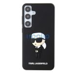 Karl Lagerfeld 3D Rubber Ikonik Samsung Galaxy S24 tok, fekete