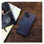 Roar Leather Magsafe iPhone 15 Plus eco bőr tok, kék