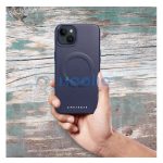 Roar Leather Magsafe iPhone 15 Plus eco bőr tok, kék