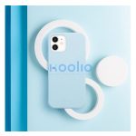 Roar Space iPhone 15 Plus szilikon tok, világoskék