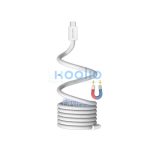 4smarts RollUp USB / USB-C mágnesesen feltekerhető töltő- és adatkábel, 1.5m, fehér