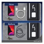 4smarts RollUp USB / USB-C mágnesesen feltekerhető töltő- és adatkábel, 1.5m, fehér