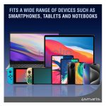 4smarts RollUp USB / USB-C mágnesesen feltekerhető töltő- és adatkábel, 1.5m, fehér