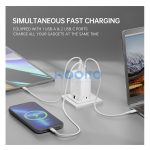 4smarts GaN Flex töltő adapter 2xUSB-C + 1 USB-A, 65W, fehér