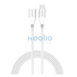 4smarts Extension USB / USB-C töltő- és adatkábel, 60W, 1.5m, fehér