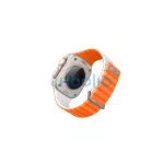 Uniq Revix Evo mágneses Apple Watch szíj, 49/45/44/42MM, narancs /fehér