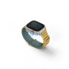   Uniq Revix Evo mágneses Apple Watch szíj, 49/45/44/42MM, zöld/ sárga