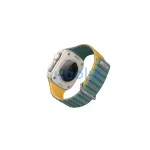 Uniq Revix Evo mágneses Apple Watch szíj, 49/45/44/42MM, zöld/ sárga