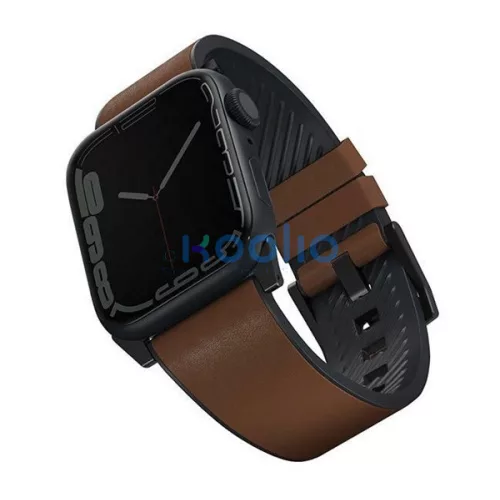 Uniq Straden vízálló bőr Apple Watch szíj, 49/45/44/42MM, barna