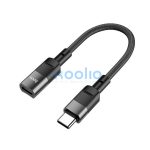 Hoco U107 USB-C - Lightning átalakító 10cm, fekete